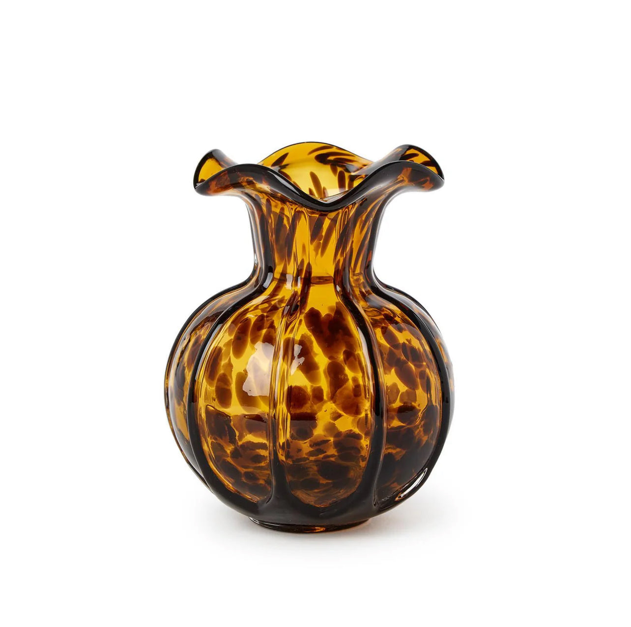 Tortoise Ruffled Edge Vase