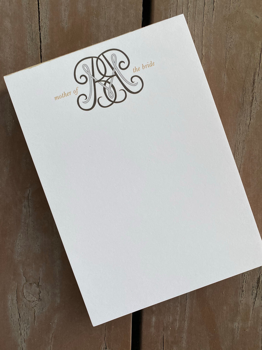 Bride Notepad Mother of the Bride Notepad – Christina Williams Designs