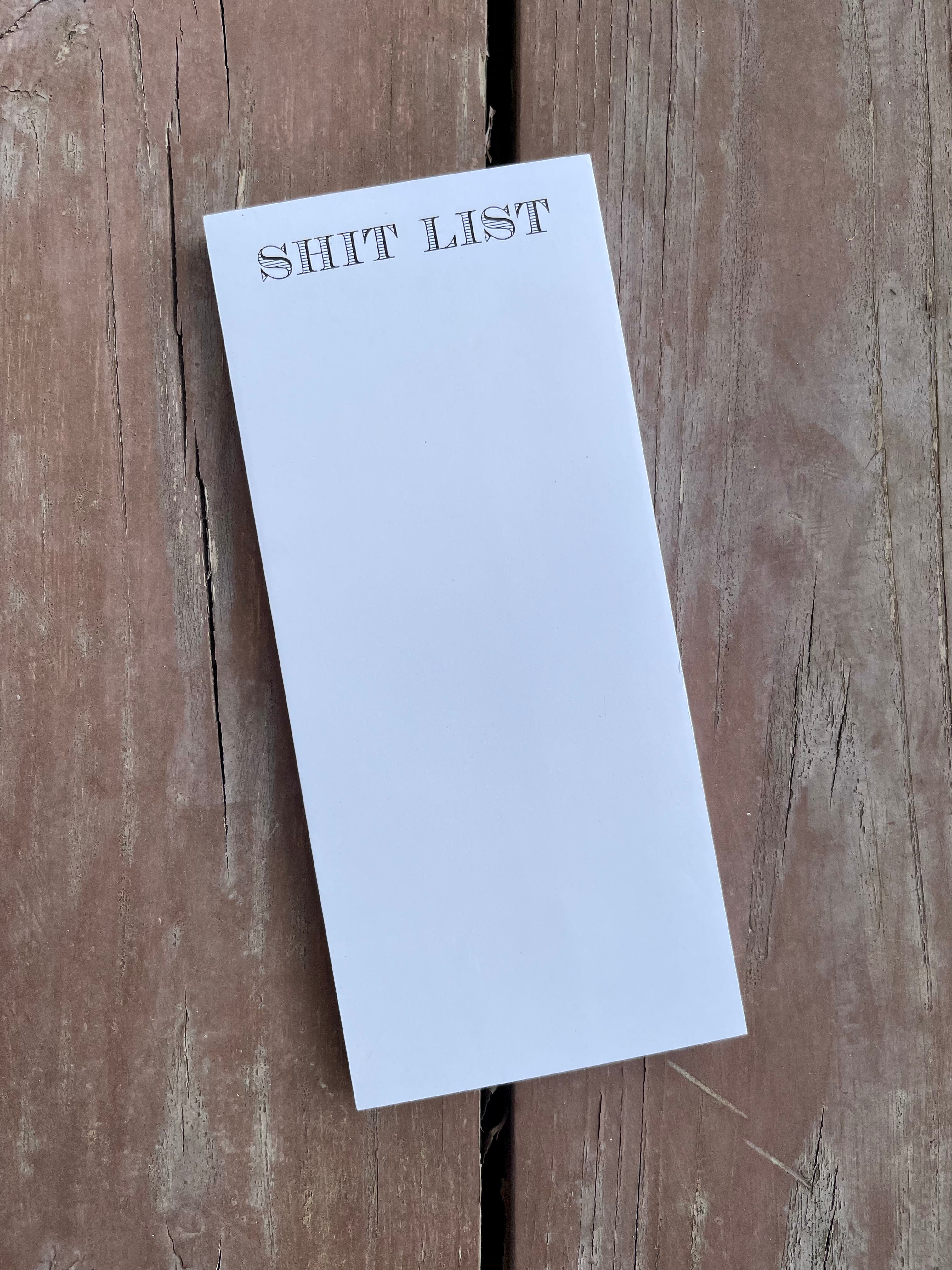 Shit List Notepad